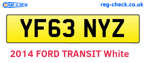 YF63NYZ are the vehicle registration plates.