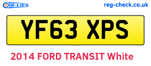 YF63XPS are the vehicle registration plates.
