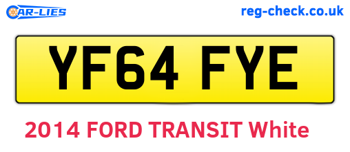 YF64FYE are the vehicle registration plates.