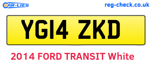 YG14ZKD are the vehicle registration plates.