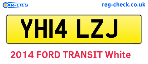YH14LZJ are the vehicle registration plates.