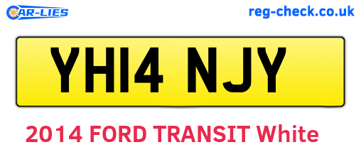 YH14NJY are the vehicle registration plates.