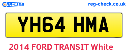 YH64HMA are the vehicle registration plates.
