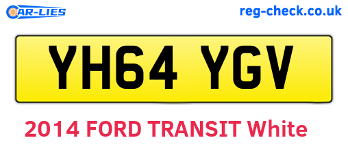 YH64YGV are the vehicle registration plates.