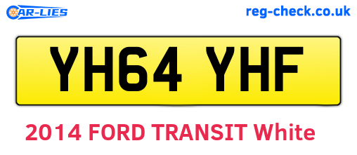 YH64YHF are the vehicle registration plates.
