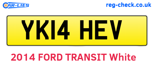 YK14HEV are the vehicle registration plates.