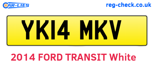 YK14MKV are the vehicle registration plates.