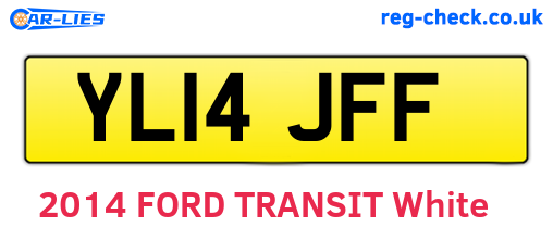 YL14JFF are the vehicle registration plates.