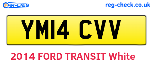 YM14CVV are the vehicle registration plates.