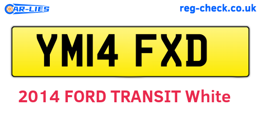 YM14FXD are the vehicle registration plates.