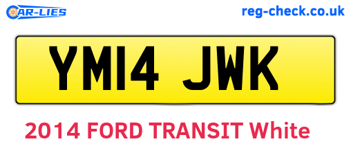 YM14JWK are the vehicle registration plates.