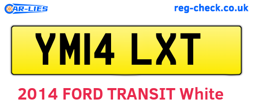 YM14LXT are the vehicle registration plates.
