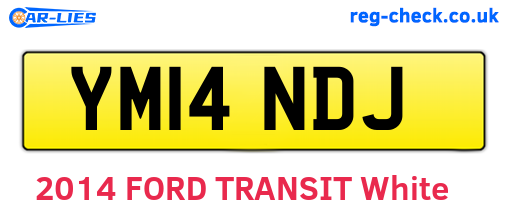 YM14NDJ are the vehicle registration plates.