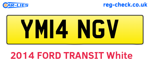 YM14NGV are the vehicle registration plates.