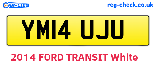 YM14UJU are the vehicle registration plates.