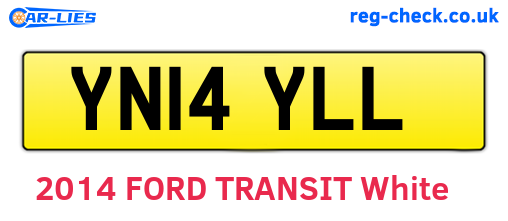 YN14YLL are the vehicle registration plates.