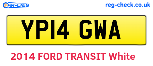YP14GWA are the vehicle registration plates.