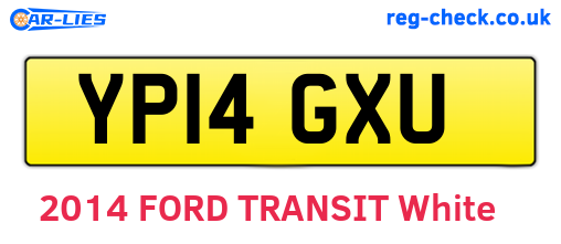 YP14GXU are the vehicle registration plates.