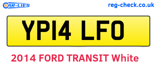 YP14LFO are the vehicle registration plates.