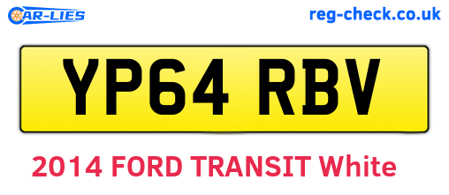 YP64RBV are the vehicle registration plates.