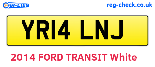 YR14LNJ are the vehicle registration plates.