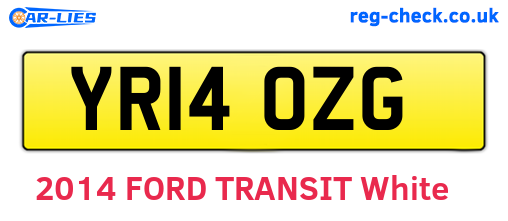 YR14OZG are the vehicle registration plates.