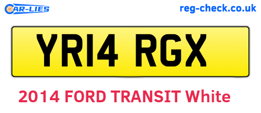 YR14RGX are the vehicle registration plates.