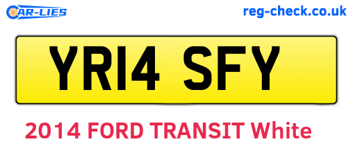YR14SFY are the vehicle registration plates.