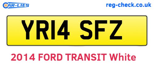 YR14SFZ are the vehicle registration plates.