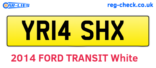 YR14SHX are the vehicle registration plates.