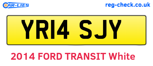 YR14SJY are the vehicle registration plates.