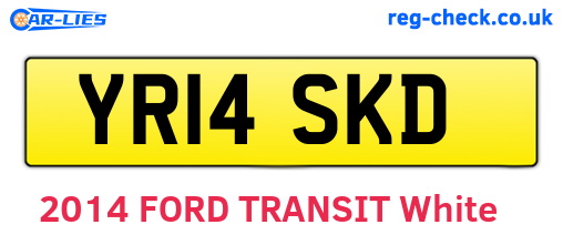 YR14SKD are the vehicle registration plates.