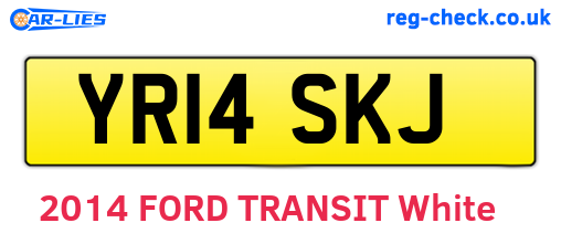 YR14SKJ are the vehicle registration plates.