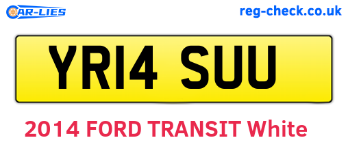 YR14SUU are the vehicle registration plates.
