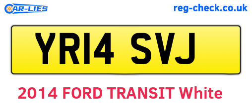 YR14SVJ are the vehicle registration plates.