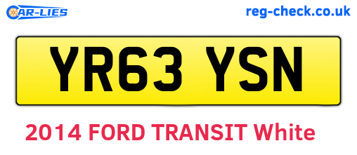 YR63YSN are the vehicle registration plates.