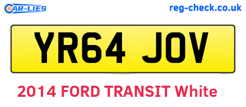 YR64JOV are the vehicle registration plates.