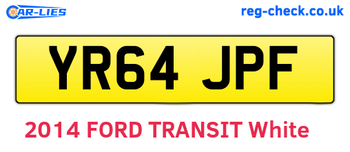 YR64JPF are the vehicle registration plates.