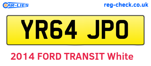 YR64JPO are the vehicle registration plates.