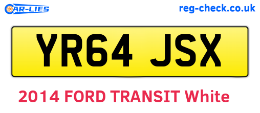 YR64JSX are the vehicle registration plates.