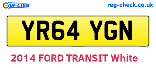 YR64YGN are the vehicle registration plates.
