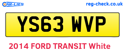 YS63WVP are the vehicle registration plates.