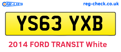YS63YXB are the vehicle registration plates.