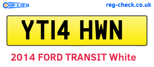 YT14HWN are the vehicle registration plates.