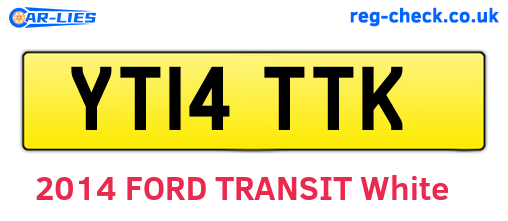 YT14TTK are the vehicle registration plates.