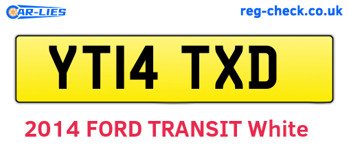 YT14TXD are the vehicle registration plates.
