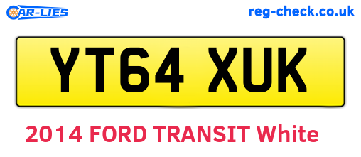 YT64XUK are the vehicle registration plates.