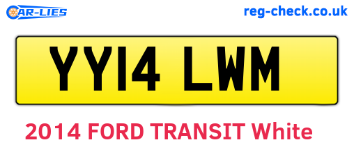 YY14LWM are the vehicle registration plates.