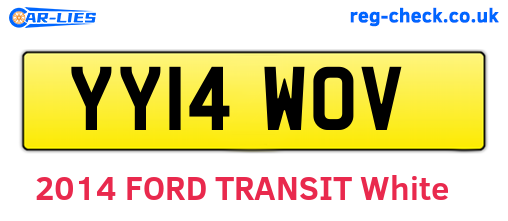 YY14WOV are the vehicle registration plates.