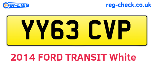 YY63CVP are the vehicle registration plates.